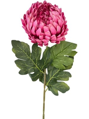 Nettenevime Yapay Çiçek Krizantem Fuşya 90CM Tek Dal Kumaş Çiçek Uzun Dal