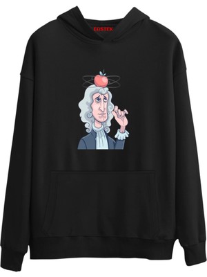Eastek Newton Etkisi Tasarım 3 Iplik Şardonlu Kapüşonlu Unisex, Kadın, Erkek Hoodie