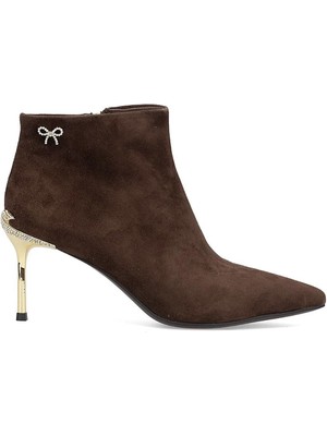 Guja 25K417 Kadın Hakiki Süet Deri Ince Topuklu Klasik Busines Botie