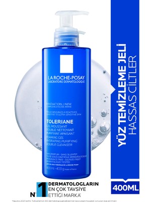 La Roche-Posay Toleriane Hassas Ciltler İçin Temizleyici Yüz Temizleme Jeli 400 ml
