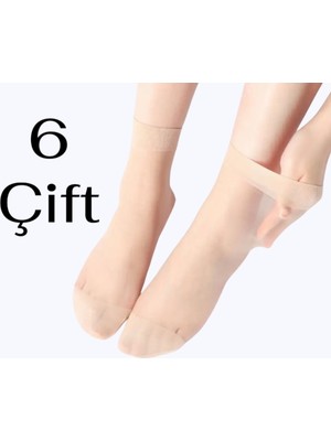 Erceys Kadın 6 Çift Ince 20 Denye Mat Soket Pantolon Çorabı