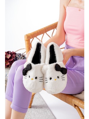 Yumuşak Tüylü Peluş Panduf  Ev Kadın Panduf