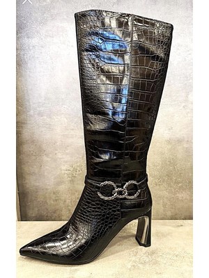 Guja 25K133  Kadın Premium Korokodil Topuklu Çizme