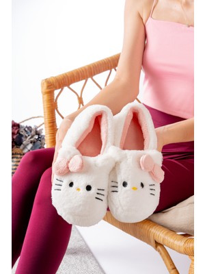 Yumuşak Tüylü Peluş Panduf  Ev Kadın Panduf