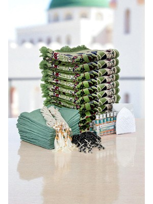 İhvan Online 20 Kişilik Hac ve Umre Hediyelik Kadife Seccade Seti Esanslı – (Rvz-Bhr)