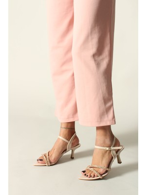 İdil Idil   Ten Rugan Taşlı Kadın Topuklu