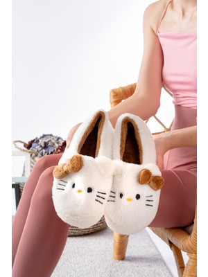 Yumuşak Tüylü Peluş Panduf  Ev Kadın Panduf