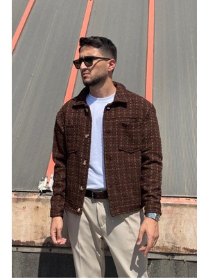 İnpool Unisex, Gömlek Yaka, Çift Cep, Standart Fit, Dokuma Ceket USE589