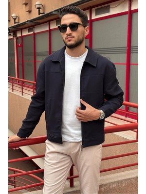 İnpool Erkek, Fitil Desenli, Gömlek Yaka, Rahat Kesim, Mevsimlik-Baharlık Ceket 618