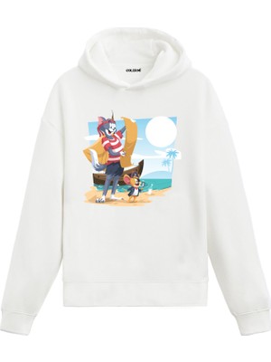 Colermi Korsan Karakter Baskılı Hoodie