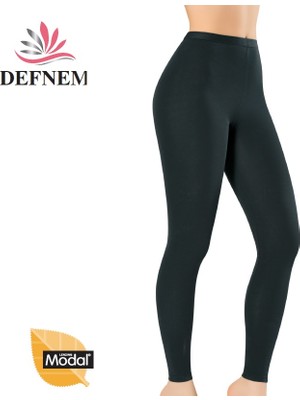 Defnem Modal Kumaş Yüksek Bel Uzun Tayt | Siyah – Esnek, Toparlayıcı
