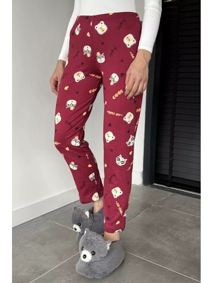 Gülseli Kadın Bel Lastikli Baskılı Pijama Altı P-00018772