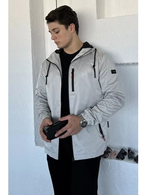 Erkek Iç Astarlı Kapüşonlu Amblem Detaylı Mevsimlik Mont P-00018652