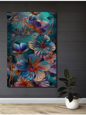 Teona Ahşap Renkli Çiçek Bahçesi Ahşap Mdf Dekoratif Ev/işyeri Duvar Tablo Dikdörtgen Ev/işyeri Duvar Tablo