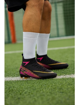 Minibonito Çoraplı Krampon Futbol Ayakkabı Erkek Yetişkin İçin Yüksek Bilekli Dayanıklı Plastik
