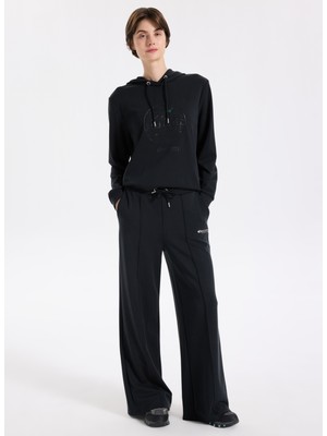 Discovery Expedition D5WL-EA3585 Siyah Relaxed Düz Kadın Eşofman Altı