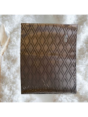 Jawel Büyük Baklava Kahverengi Jakarlı Şal