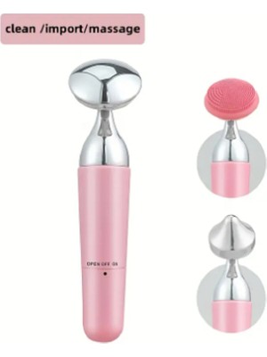 TrendyChic Pembe Pilli Yüz Temizleyici, Yüz Germe ve Sıkılaştırıcı Güzellik Aleti