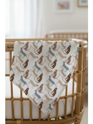 Little Hippo Çok Amaçlı Müslin Örtü 100X120 +Kase