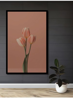 Teona Ahşap Çerçeve Görünümlü Pastel Zarafet Dekoratif Ahşap Mdf Ev Duvar Tablo Dikdörtgen Ev Duvar Tablo