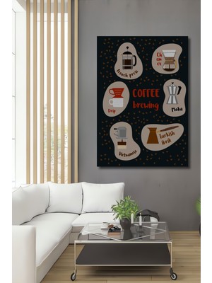 Teona Ahşap Kahve Demleme Yöntemleri Dekoratif Ahşap Mdf Ev/işyeri Duvar Tablo Dikdörtgen Ev/işyeri Duvar Tablo