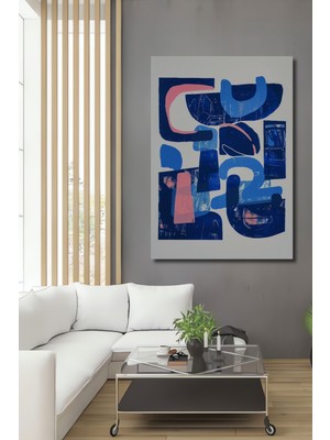 Teona Ahşap Soyut Mavi Dekoratif Ahşap Mdf Ev/işyeri Duvar Tablo Dikdörtgen Ev/işyeri Duvar Tablo