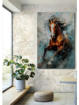 Teona Ahşap Koşan At Dekoratif Ahşap Mdf Ev/işyeri Duvar Tablo Dikdörtgen Ev/işyeri Duvar Tablo