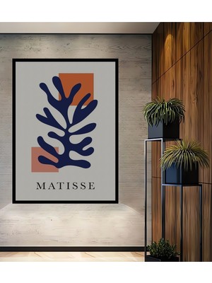 Teona Ahşap Dekoratif Ahşap Dikdörtgen Tablo Henri Matisse Çerçeve Görünümlü
