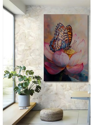 Teona Ahşap Kelebek Çiçeği Dekoratif Ahşap Mdf Ev/işyeri Duvar Tablo Dikdörtgen Ev/işyeri Duvar Tablo