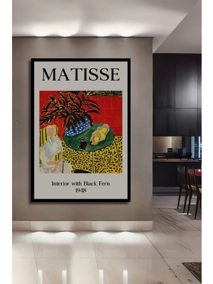 Teona Ahşap Çerçeve Görünümlü Matisse Ilhamlı Dekoratif Ahşap Mdf Ev Duvar Tablo Dikdörtgen Ev Duvar Tablo