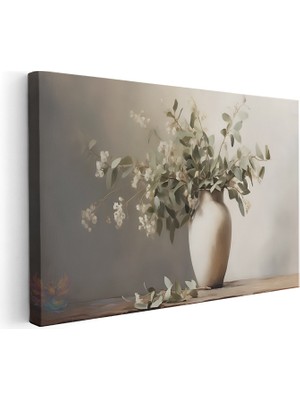Artarilion Kanvas Dikey Duvar Tablosu Kanvas Vazoda Cicekler2 Ev Ofis Salon Modern Duvar Tablosu