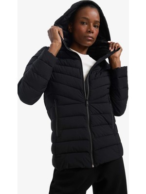 DeFacto Su İtici Regular Fit Kapüşonlu Fermuarlı Cepli Şişme Mont E9253AX25AU