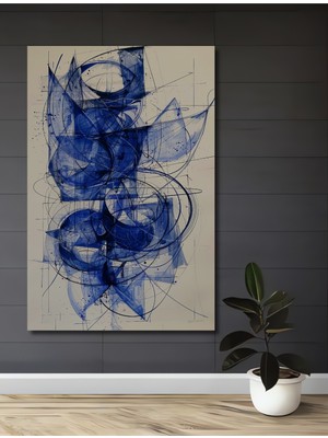Teona Ahşap Sonsuzluğun Mavi Dansı Dekoratif Ahşap Mdf Ev/işyeri Duvar Tablo Dikdörtgen Ev/işyeri Duvar Tablo