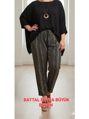Kadın  Bayan Büyük  Battal  Extra Jumbo Beden Viskon Süet  Penye Kumaş  2 Yan Cepli  Pantolon Eşofman Altı Pijama Altı  90 130 Kilograma Kadar Olur Bol  Likralı Esneyen Kumaş Bel Lastikli Süs Bagcıklı