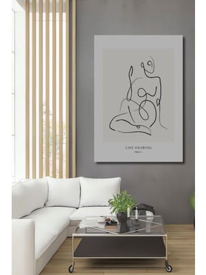 Teona Ahşap Minimalist Çizgi Sanatı Dekoratif Ahşap Mdf Ev/işyeri Duvar Tablo Dikdörtgen Ev/işyeri Duvar Tablo