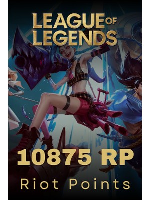 Riot Games League Of Legends 10875 Rp Riot Points Cash