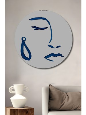 Teona Ahşap Matisse Ilhamlı Minimalist Dekoratif Ahşap Mdf Ev/işyeri Duvar Tablo Yuvarlak Ev/işyeri Duvar Tablo