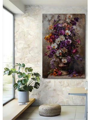 Teona Ahşap Renkli Çiçek Buketi Ahşap Mdf Dekoratif Ev/işyeri Duvar Tablo Dikdörtgen Ev/işyeri Duvar Tablo
