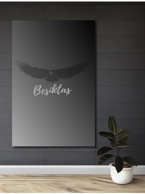 Teona Ahşap Siyah Beyaz Kartal Dekoratif Ahşap Mdf Ev/işyeri Duvar Tablo Dikdörtgen Ev/işyeri Duvar Tablo