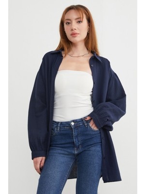 FullaModa Basic Oversize Gömlek