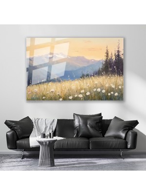 Artarilion Cam Yatay Duvar Tablosu Cam Doga Manzarasi5 Ev Ofis Salon Modern Duvar Tablosu