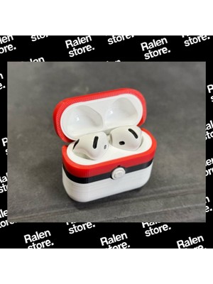 Ralen Pokemon Pokeball Temalı Airpods 4 Uyumlu Kılıf | 5cm ( Yüksek Kalite 3D Baskı Pla )