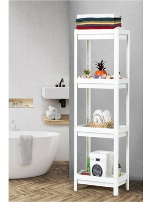 Shelf 3 Katlı Raf Ünitesi Mutfak Banyo Depolama Rafı Polipropilen Malzeme ile Dayanıklı 100 cm