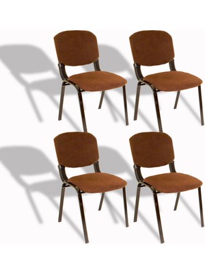 Dockers Form Ofis ve Toplantı Sandalyesi (Kumaş) (4 Adet) - Kahve