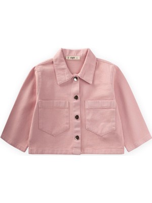 Cigit Büyük Çift Cepli Gabardin Ceket 2-7 Yaş Pembe