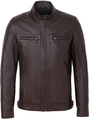 Tergan Kahverengi Hakiki Deri Erkek Hakiki Deri Mont - E25KDM310604-Q4Q