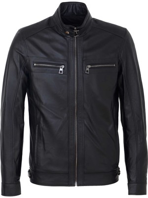 Tergan Siyah Hakiki Deri Erkek Hakiki Deri Mont - E25KDM310604-Q3H