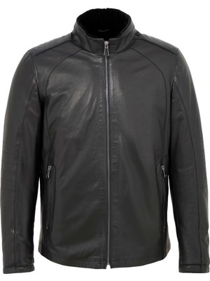 Tergan Siyah Hakiki Deri Erkek Hakiki Deri Mont - E23BKM310468-Q3H