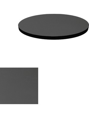 Dockers Kompakt Laminat Masa Tablası (60 cm Yuvarlak) - Antrasit Gri