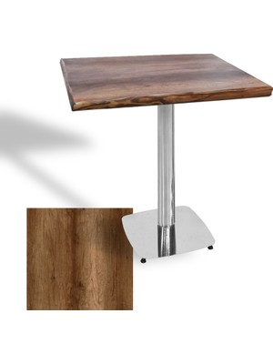 Dockers Tokyo Masif Kenar Laminat Kare Masa 80X80 (Kromnikel) -  Barok